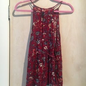 American Eagle floral print high neck top